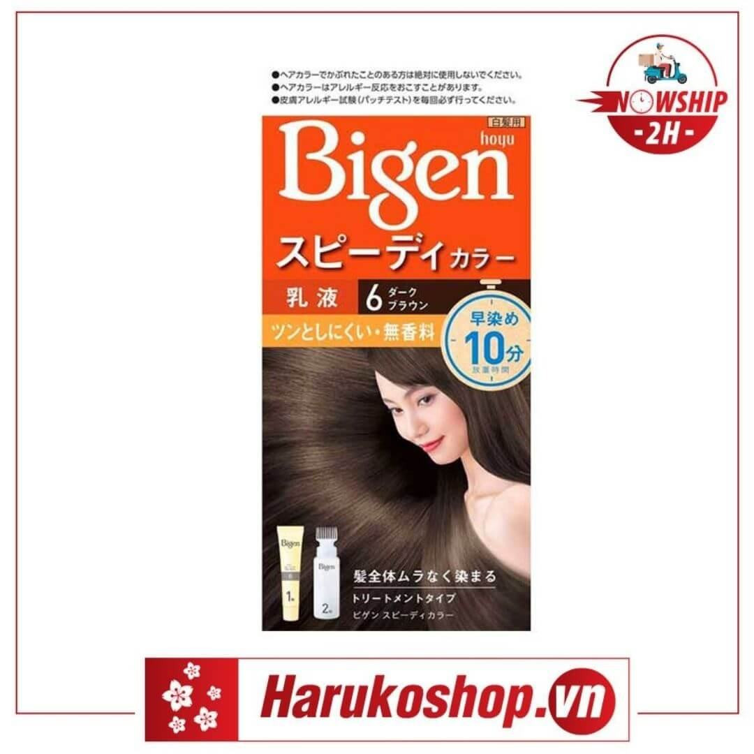 Những ai yêu thích sản phẩm sản xuất từ nội địa Nhật chắc chắn không thể bỏ qua thuốc nhuộm tóc Bigen Hoyu. Chứa các thành phần thảo dược từ thiên nhiên, Bigen Hoyu sẽ giúp phục hồi tóc từ bên trong, tăng cường độ bóng và độ mượt của tóc. Cùng trải nghiệm chất lượng sản phẩm này và cảm nhận sự khác biệt từ tóc của bạn.